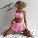 2 Pec Silk Bikni Night Wear