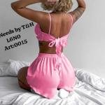2 Pec Silk Bikni Night Wear
