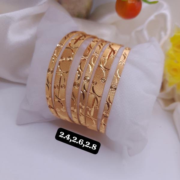 Gold Plated 6 Pc Bangels Set