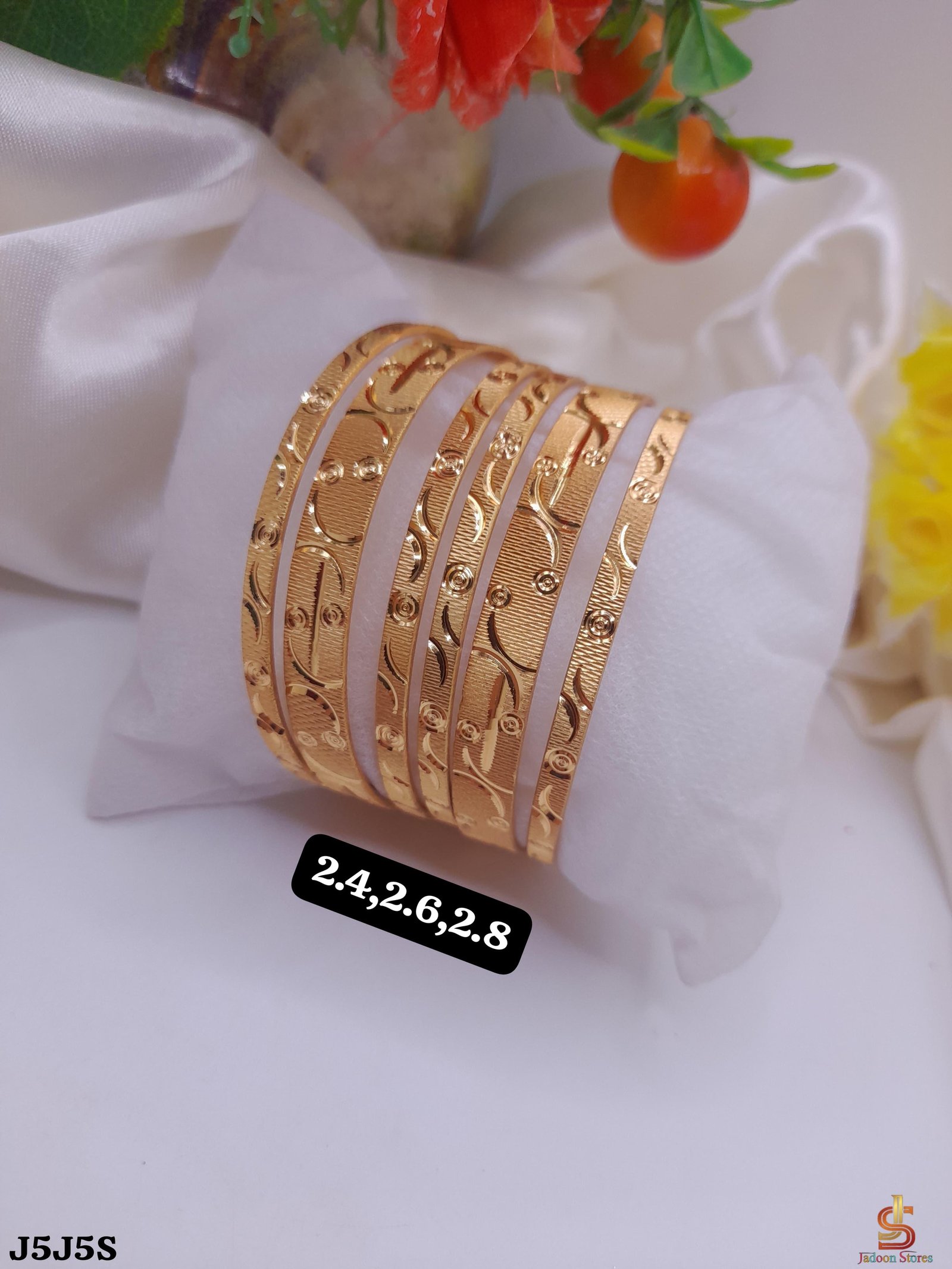 Gold Plated 6 Pc Bangels Set