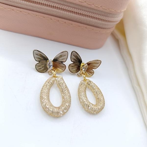 Gold Plated Butterfly Earrings