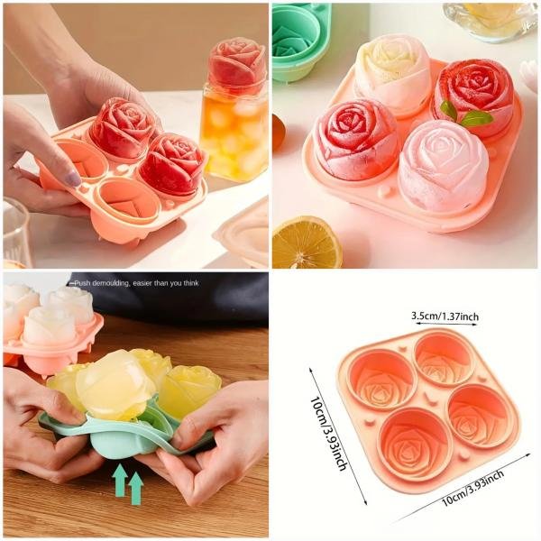 3D Rose Silicone Ice Mould