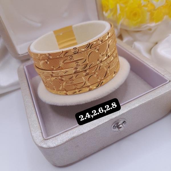 Gold Plated 6 Pc Bangels Set