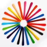 12 Pcs Plastic Crayons Colour
