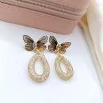 Gold Plated Butterfly Earrings