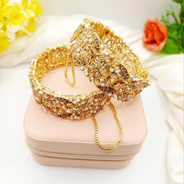 Gold Plated Zirqoon 2Pc Bangels