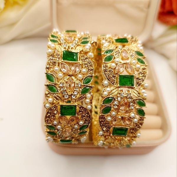 Gold Plated Zirqoon 2Pc Bangels