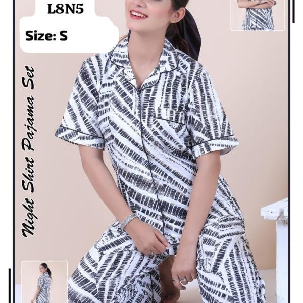 2 PEC PAJAMA SHIRT PRINTED