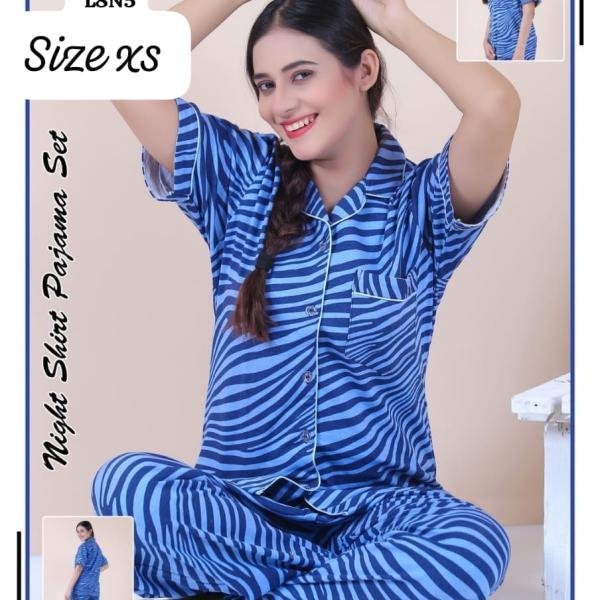 2 PEC PAJAMA SHIRT PRINTED