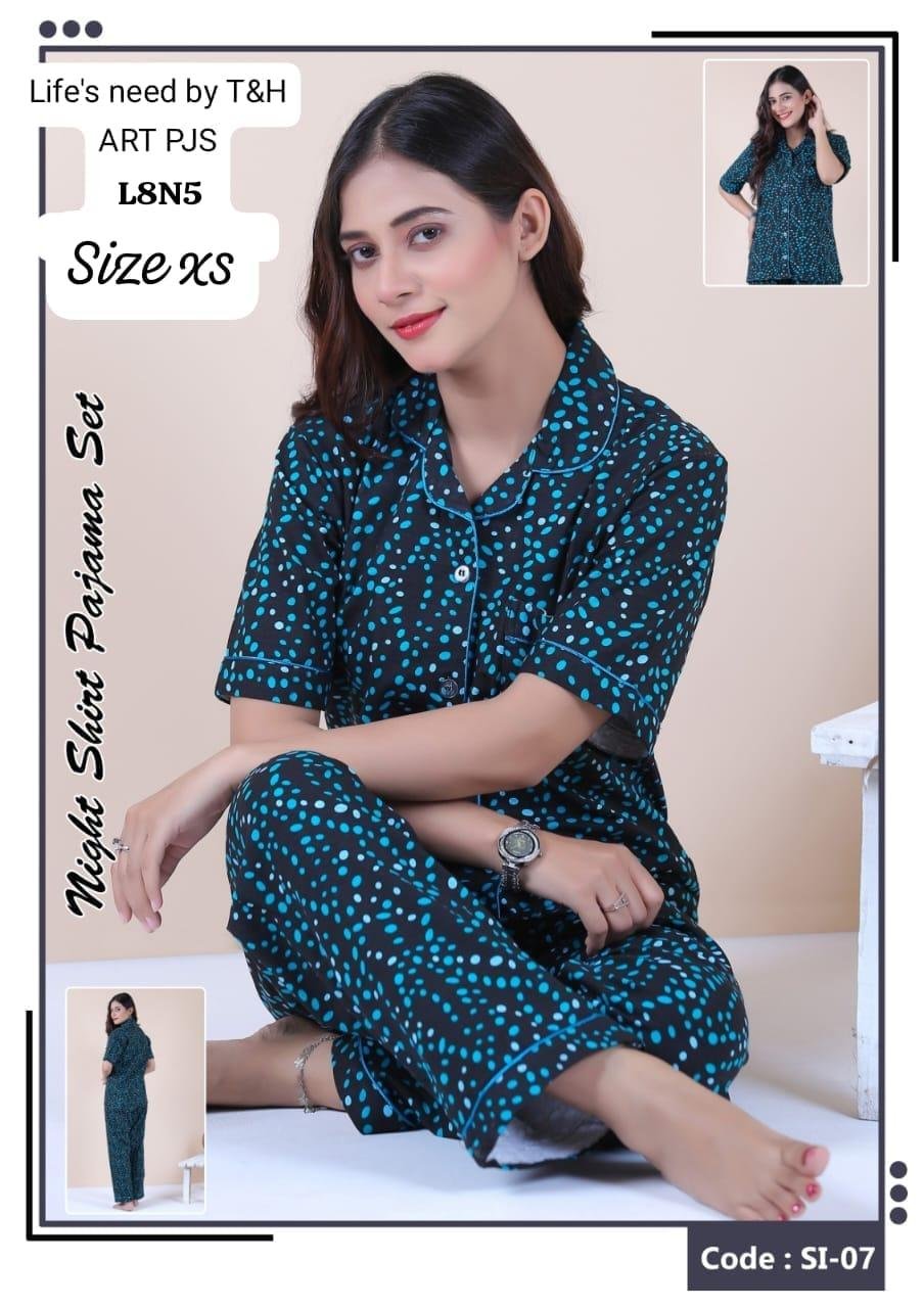 2 PEC PAJAMA SHIRT PRINTED