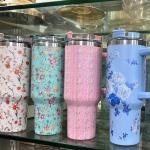 PRINTED TUMBLER WITH STEEL STRAW
