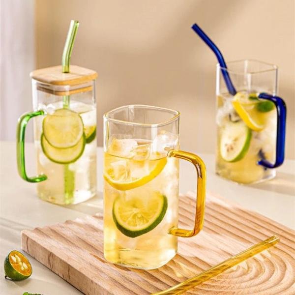 Glass Cup With Wooden Lid