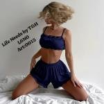2 Pec Silk Bikni Night Wear