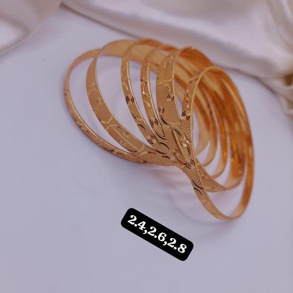 Gold Plated 6 Pc Bangels Set