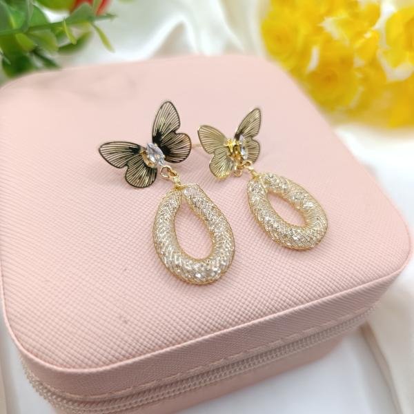 Gold Plated Butterfly Earrings